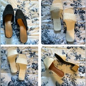 4 pairs of shoes! 3 white (size 8-8.5) and 1 black size 8.5